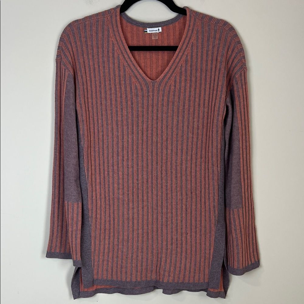Smartwool Women's Sweater Ribbed V Neck Long Sleeve Baselayer Size‎ Small